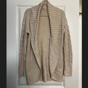 Mossimo Beige Knot Cardigan Sweater Size XS